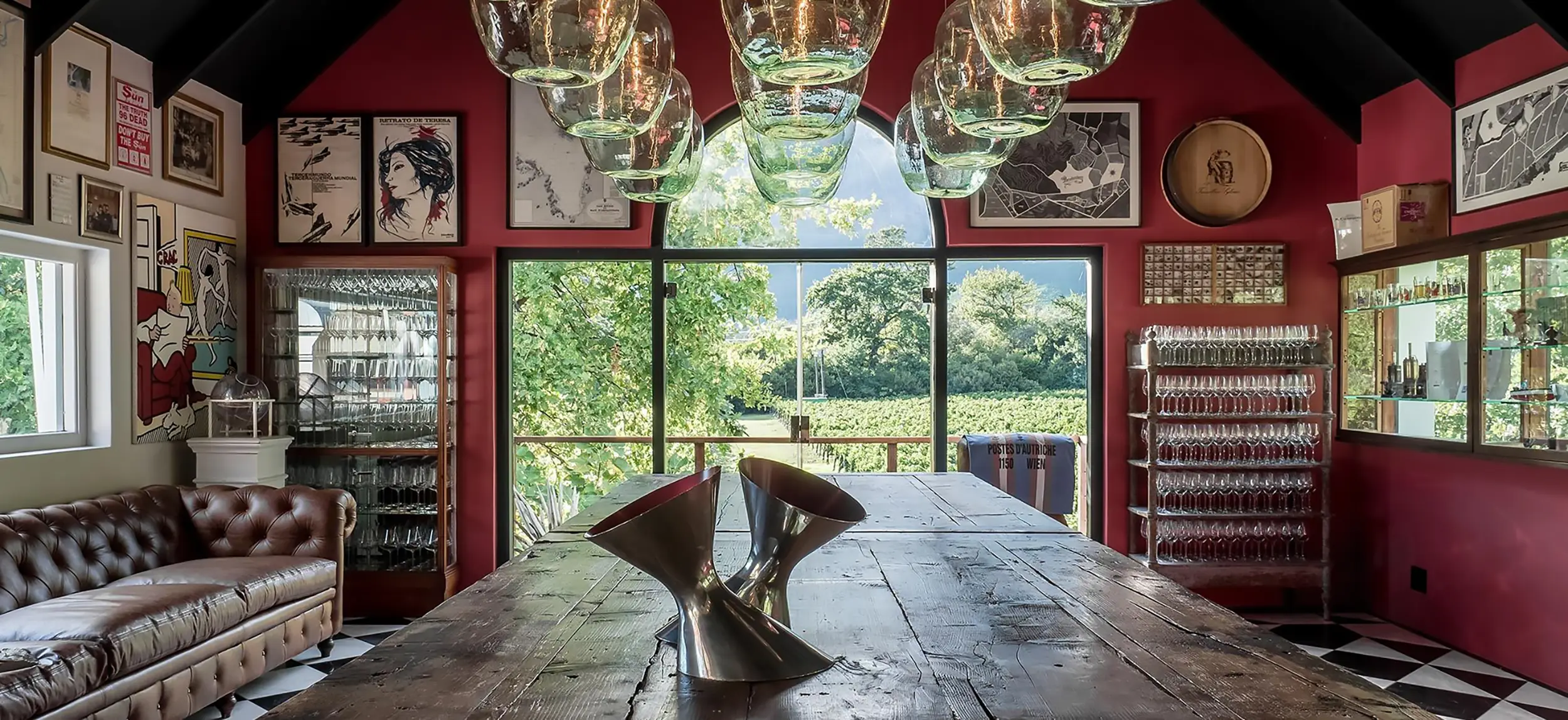 Imagen de zona de cata de la bodega Boekenhoutskloof